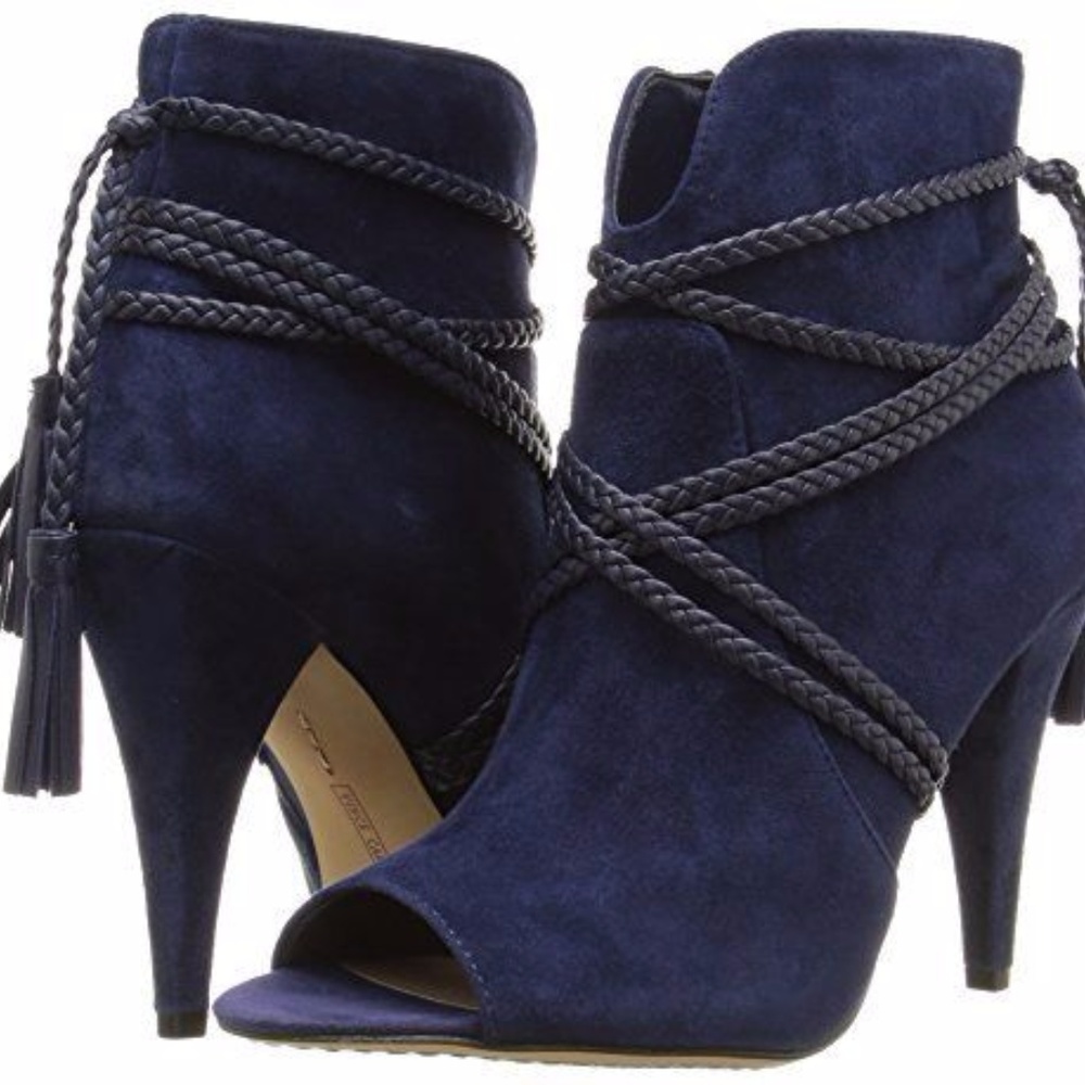 Vince Camuto Astan Braided Peep Toe Ankle Booties